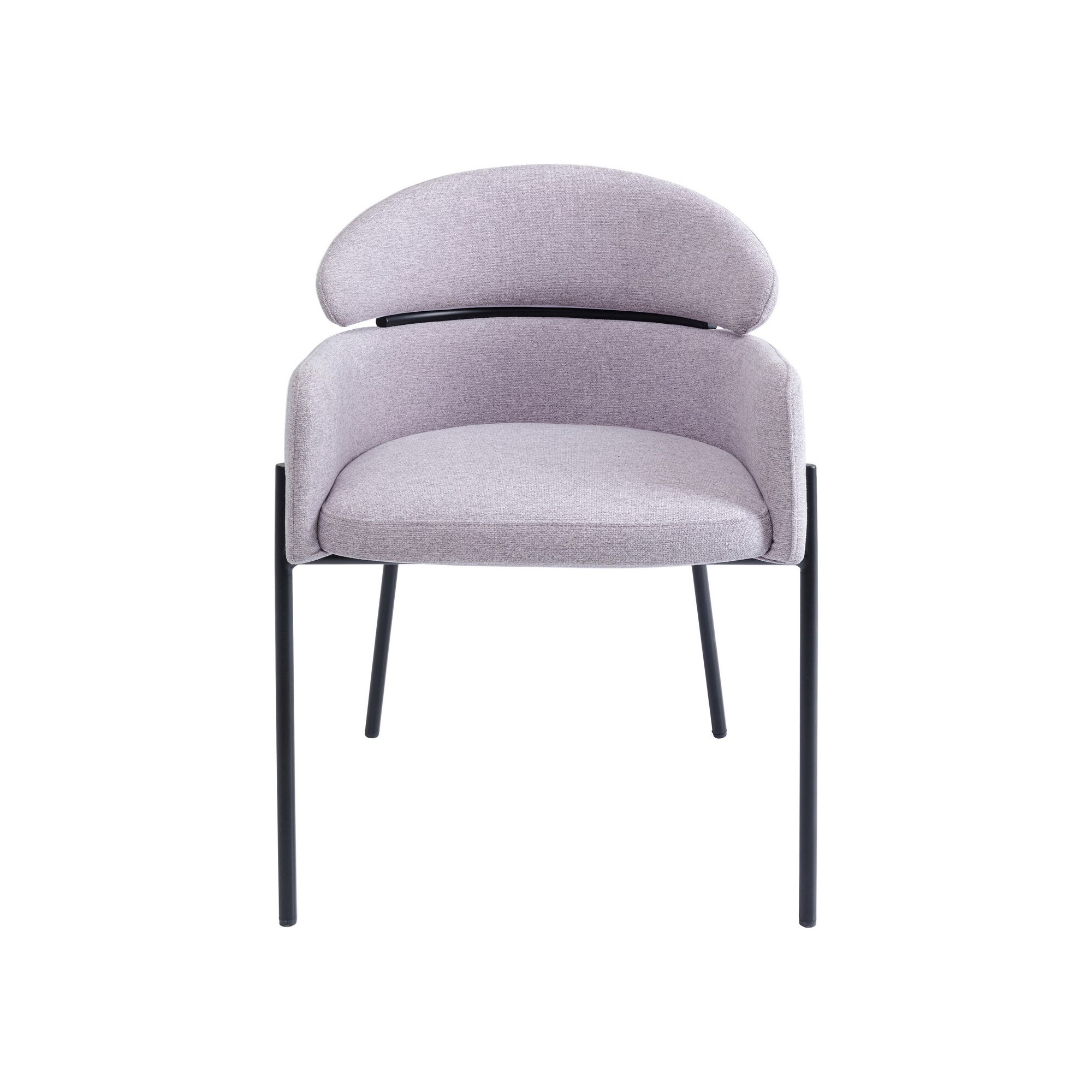 Chaise avec accoudoirs Alexia gris-violet Kare Design