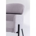 Chaise avec accoudoirs Alexia gris-violet Kare Design