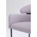 Chaise avec accoudoirs Alexia gris-violet Kare Design