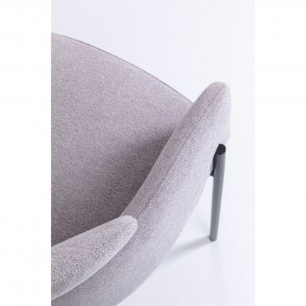 Chaise avec accoudoirs Alexia gris-violet Kare Design