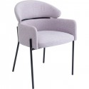 Chaise avec accoudoirs Alexia gris-violet Kare Design