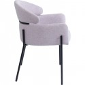 Chaise avec accoudoirs Alexia gris-violet Kare Design