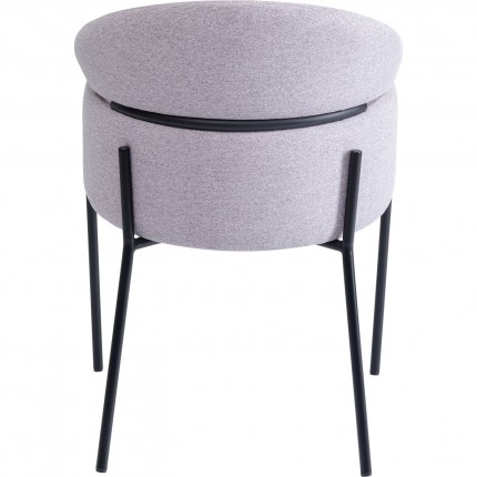 Chaise avec accoudoirs Alexia gris-violet Kare Design