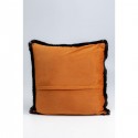 Coussin à franges orange Panthères 45x45cm Kare Design