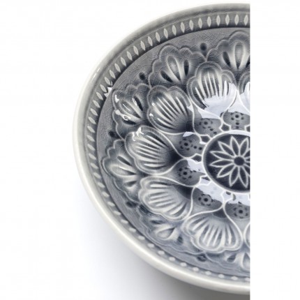 Bols Sicilia Mandala gris 18cm set de 4 Kare Design