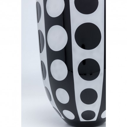 Vase Brillar noir et blanc 45cm Kare Design