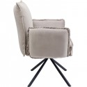 Chaise avec accoudoirs Chelsea grise Kare Design