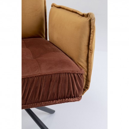 Chaise avec accoudoirs Chelsea marron Kare Design