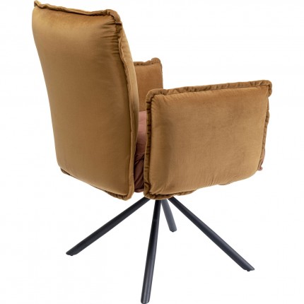 Chaise avec accoudoirs Chelsea marron Kare Design