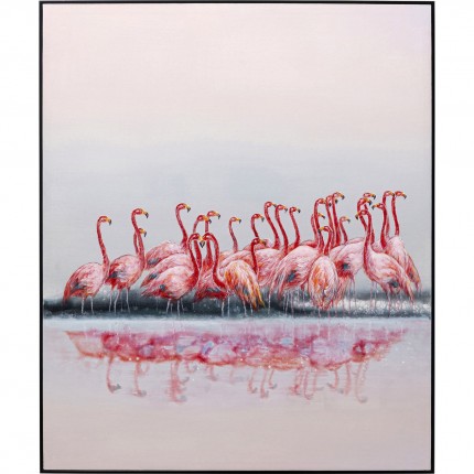 Tableau Frame flamants roses 100x120cm Kare Design