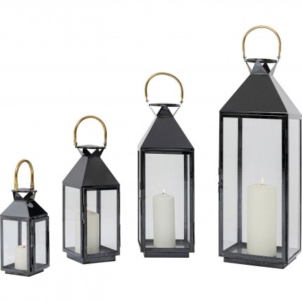 Lanternes Giardino set de 4 noires Kare Design