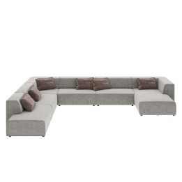 Canapé 2 angles Infinity gris 6 assises Kare Design