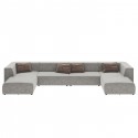 Canapé 2 angles Infinity gris XXL 4 assises Kare Design