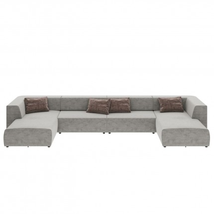 Canapé 2 angles Infinity gris XXL 4 assises Kare Design