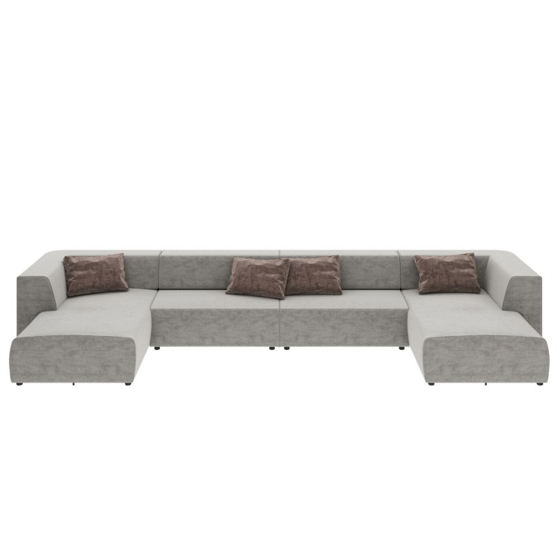 Canapé 2 angles Infinity gris 4 assises Kare Design
