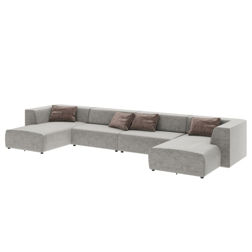 Canapé 2 angles Infinity gris 4 assises Kare Design
