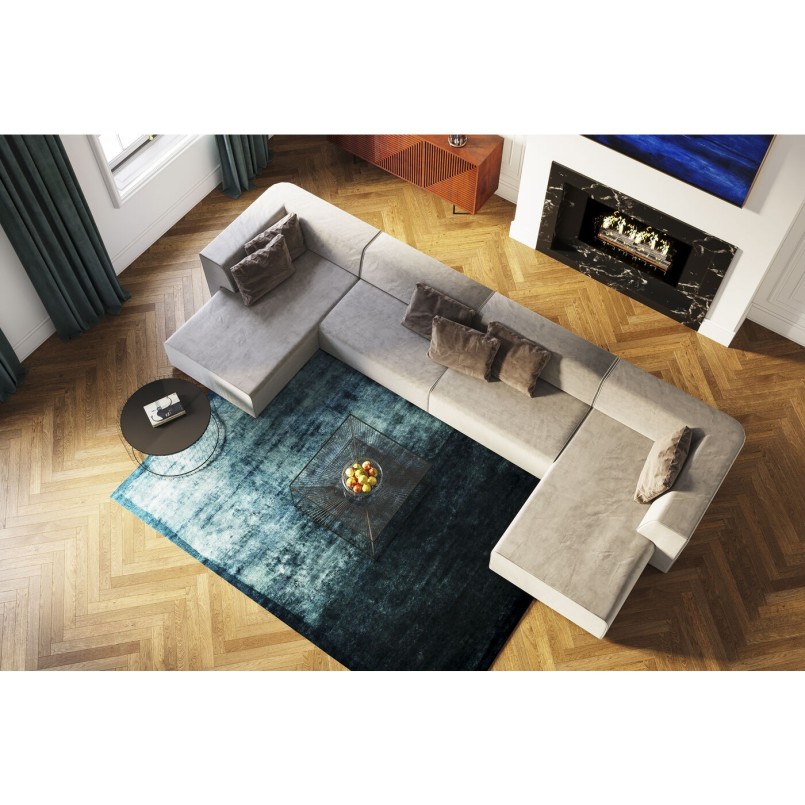 Canapé 2 angles Infinity gris 4 assises Kare Design