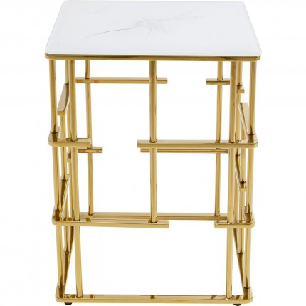 Table d'appoint Rome doré 40x40cm Kare Design