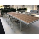 Table de jardin à rallonge Lugano 106x330cm blanche Gescova