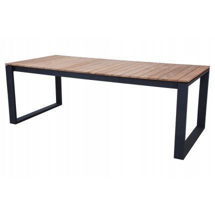 Table de jardin Marcelo 220x100cm noire Gescova