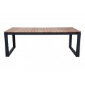 Table de jardin Marcelo 220x100cm noire Gescova