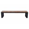Banc de jardin Marcelo 195x40cm noir Gescova