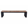 Banc de jardin Marcelo 195x40cm noir Gescova