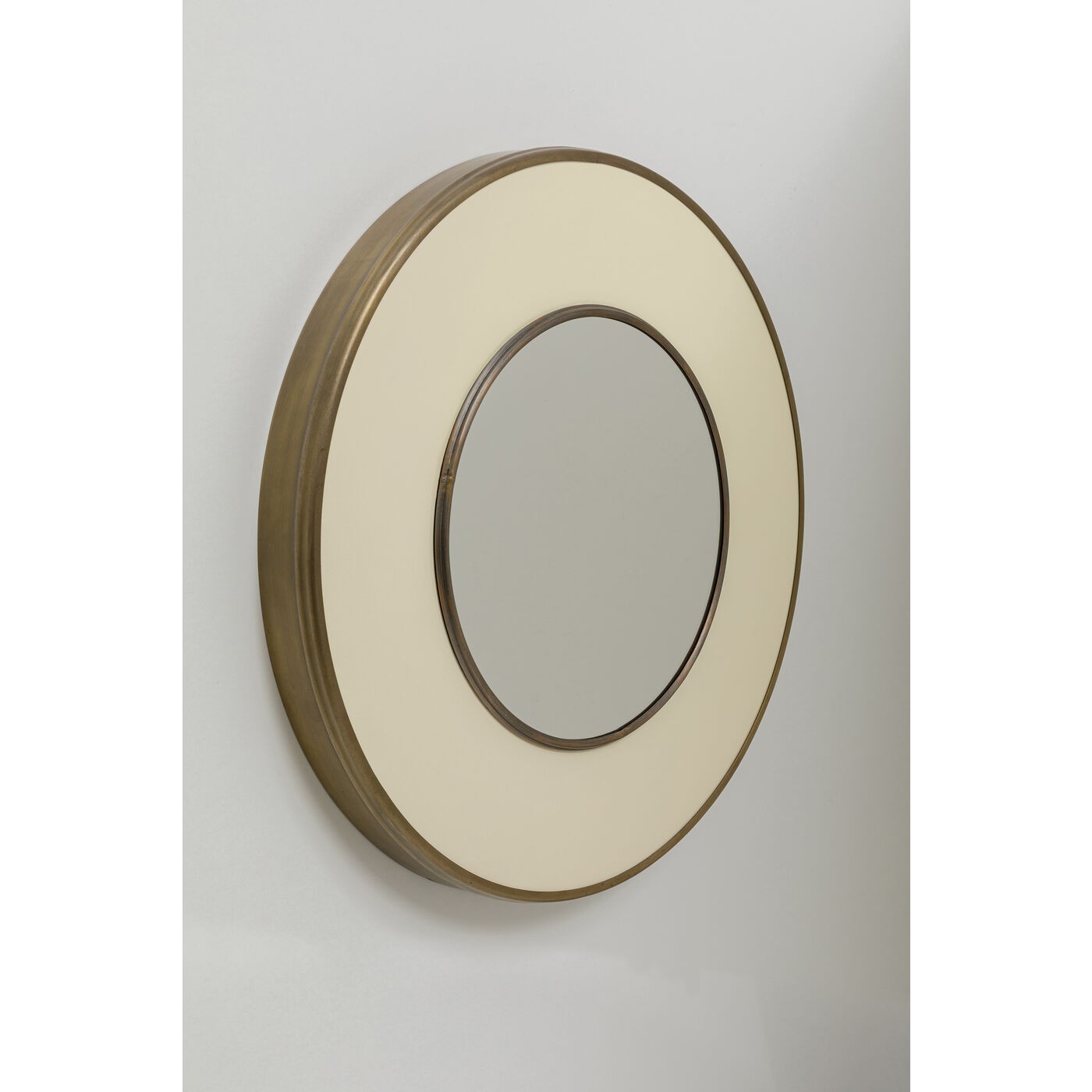 Miroir rond Lens 75cm blanc Kare Design