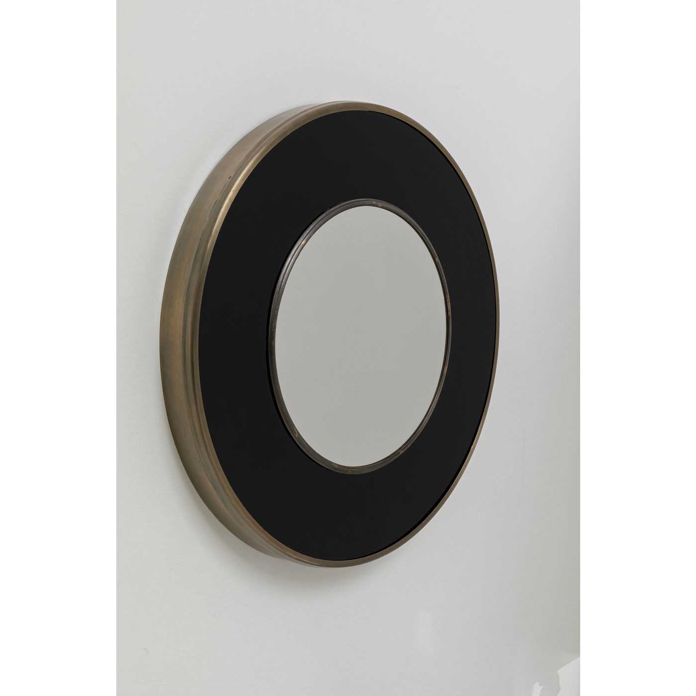 Miroir rond Lens 75cm noir Kare Design