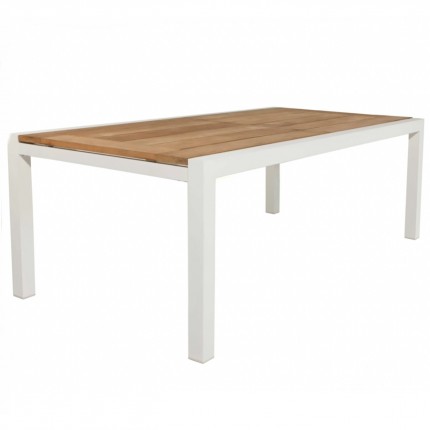 Table de jardin à rallonge Lugano 106x330cm blanche Gescova