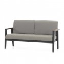 Salon de jardin Guadeloupe gris anthracite Gescova