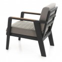 Salon de jardin Guadeloupe gris anthracite Gescova