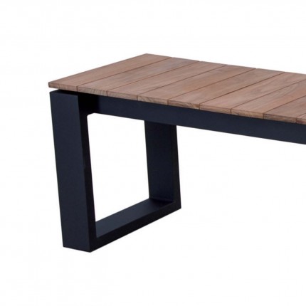 Banc de jardin Marcelo noir 195x40cm Gescova