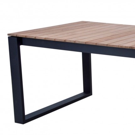 Table de jardin Marcelo 220x100cm noire Gescova
