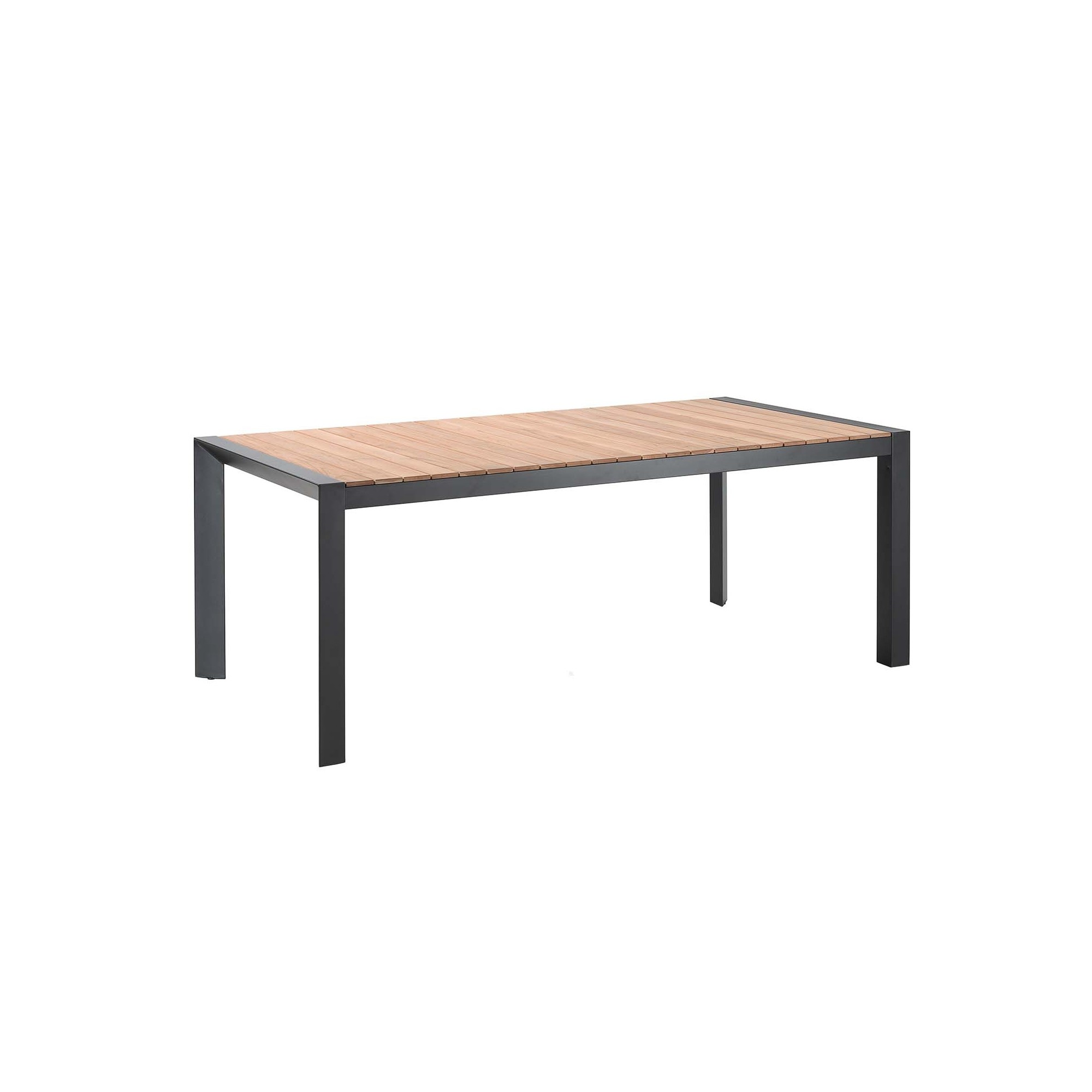Table de jardin Braga noire 202x100cm Gescova