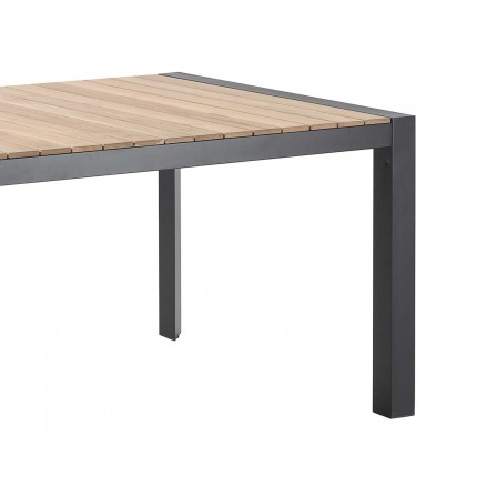 Table de jardin Braga 202x100cm noire Gescova