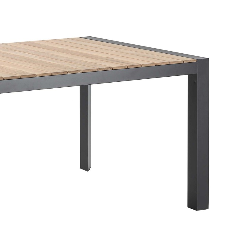 Table de jardin Braga noire 202x100cm Gescova
