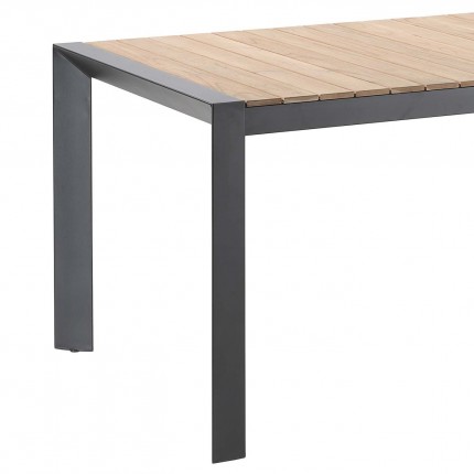 Table de jardin Braga 202x100cm noire Gescova