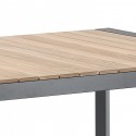 Table de jardin Braga noire 202x100cm Gescova