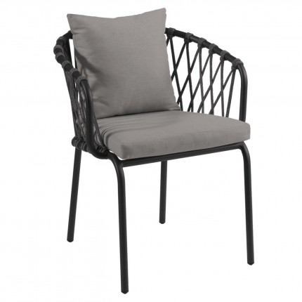 Chaise avec accoudoirs Eden gris anthracite Gescova