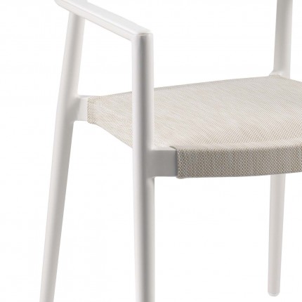 Chaise avec accoudoirs Chili blanche Gescova