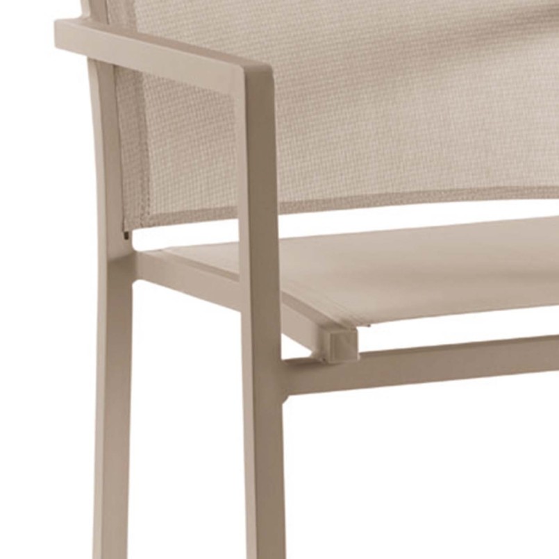 Chaise avec accoudoirs Bari taupe Gescova