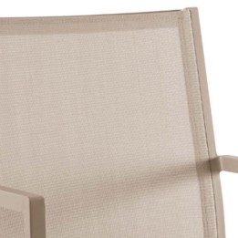 Chaise avec accoudoirs Bari taupe Gescova
