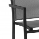 Chaise de jardin avec accoudoirs Bari noire Gescova