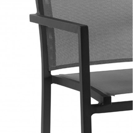 Outdoor chair with armrests Bari black Gescova