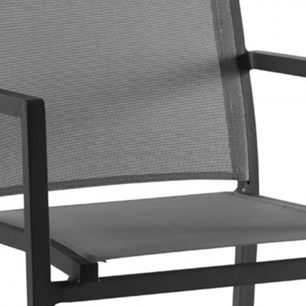 Outdoor chair with armrests Bari black Gescova