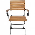 Chaise de jardin pliante avec accoudoirs Hampton Kare Design