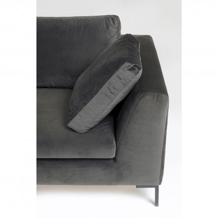 Canapé d'angle Gianna 270cm gauche velours gris Kare Design