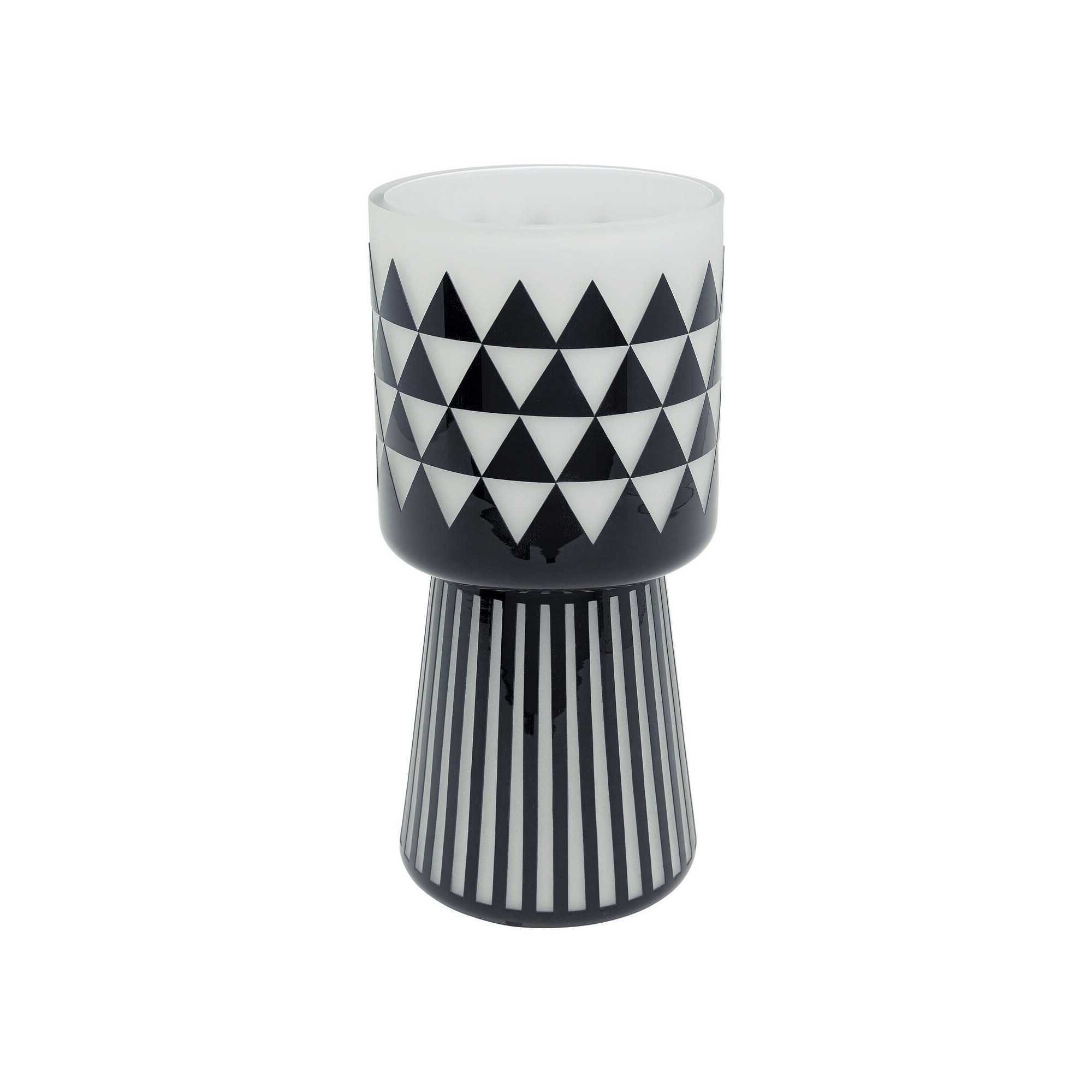 Vase Brillar noir et blanc 31cm Kare Design