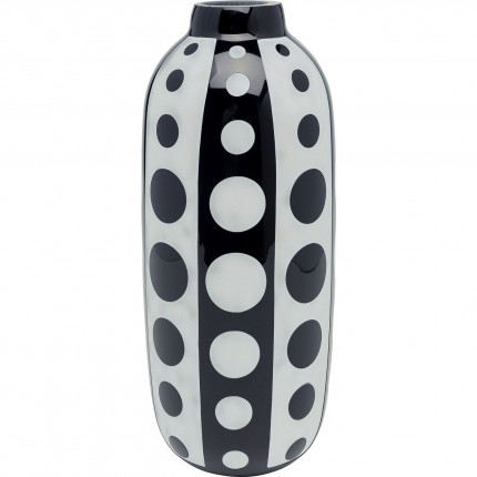 Vase Brillar noir et blanc 38cm Kare Design